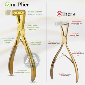 Alicates profesionales de alta calidad para extensiones de cabello de acero inoxidable, herramientas multifunción para extensiones de cabello con agarre de plástico - Product Image 2