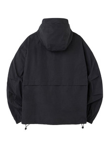 Streetwear Custom Logo Men's Stylish <b>Black</b> Oversized Nylon Windbreaker Jackets Thermal Polyester Sports Casual Full <b>Zip</b> <b>Hoodies</b> - Product Image 4