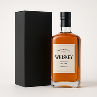 Bouteilles en verre personnalisées pour gin, rhum et spiritueux Emballage de distillerie sur mesure Conception OEM, options gaufrées, imprimées et givrées ISO9001