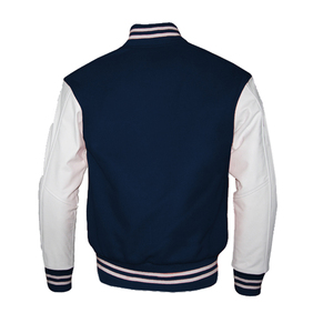 Chaquetas universitarias con parches de chenilla personalizadas al por mayor OEM para jóvenes, mujeres y hombres, chaqueta de bombardero de talla grande con decoración bordada - Product Image 4