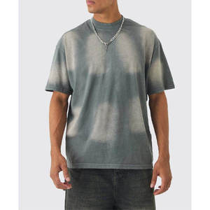 T-shirt Homme en Coton Délavé à l'Acide Coupe Oversize 250 g/m² – Stock en Gros – T-shirt Vierge Personnalisable Style Vintage pour Homme - Product Image 4