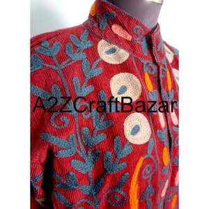 Chaqueta Cotrise Bordada de Diseñador para Mujer, Forro de Algodón Ecológico Tradicional de Primera Calidad, Abrigo de Otoño Invierno al por Mayor - Product Image 3