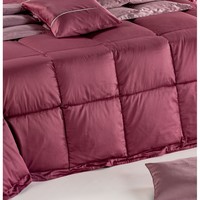 Couette d'hiver fabriquée en Italie, 100% coton satiné, couleur unie, douce, 180x260 cm, durable, HAMMERFEST, marque privée