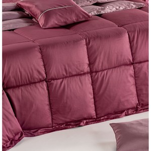 Made in Italy mùa đông xuống Quilt 100% sateen cotton Bìa đồng bằng màu mềm Comforter cm 180x260 cũng nhãn hiệu riêng - Product Image 3