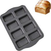 Moule à brownie populaire moules en métal antiadhésif à 8 compartiments moule à gâteau au fromage four réutilisable pour le ménage