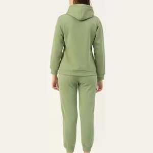 Chándal de lana tecnológica de algodón de alta calidad para mujer, chándal liso de gran tamaño de dos piezas para mujer, chándales de lana al por mayor para mujer - Product Image 5