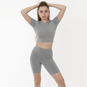 Pantalones cortos de motorista de alta calidad de fábrica Spandex Buttery de cintura alta Legging de yoga Pantalones cortos de entrenamiento de ciclismo Pantalones cortos de cintura alta Patrón de pantalones cortos calientes - Product Image 6