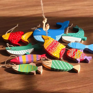 Poisson en bois du Vietnam, qualité supérieure, artisanal, décoration pour la maison et le bureau, approvisionnement en vrac - Product Image 1