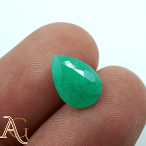 Esmeralda natural Sakota en forma de pera, buen color, esmeralda natural cuadrada para la fabricación de joyas, piedra preciosa suelta. - Product Image 4