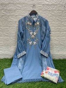 ชุด Kurti งานมือเทียม Georgette ของนักออกแบบล่าสุดโดย Fab Zone - Product Image 5