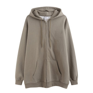 Unisex Oversize Casual Zipper-Up Hoodies with Customize Size & Color <b>Thick</b> <b>Fleece</b> Warm Winter Streetwear Wholesale - Product Image 1