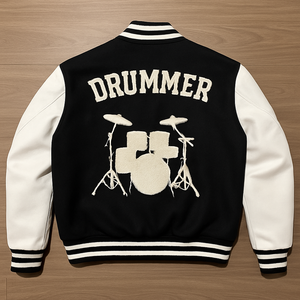 Vestes de Baseball pour Hommes en Cuir et Toile Écologiques avec Impression de Logo Personnalisée de Haute Qualité, Fermeture Éclair, Style Casual, Hiver - Product Image 3