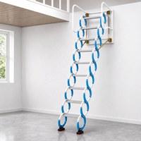 Échelle de grenier pliante manuelle à tirage vertical, capacité de charge 300 kg, gain de place, pour accès au loft/plafond