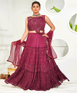 Lourd exclusif designer indien Lahenga Choli avec dupatta aprty porter prix de gros thnic vêtement surat fabrication lehenga choli - Product Image 3