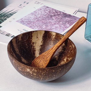 Cuillère en bois de coco fabriquée à la main-Vaisselle écologique naturelle polie pour restaurant, salle à manger à la maison | Fourniture zéro déchet - Product Image 4