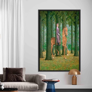 Toile imprimée « The Blank Signature » de René Magritte, toile encadrée noire - Product Image 1