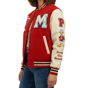 Chaqueta Universitaria de Béisbol Más Vendida, Fabricante de Ropa Urbana Personalizada, Chaquetas Universitarias de Lana Chenilla con Parche Bordado con Letras - Product Image 3