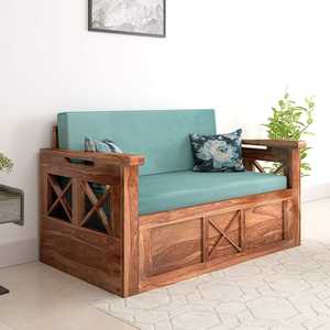 Salon multifonctionnel bon marché pliable Double canapé rétractable lit lit banc assis canapé en bois massif lit - Product Image 2