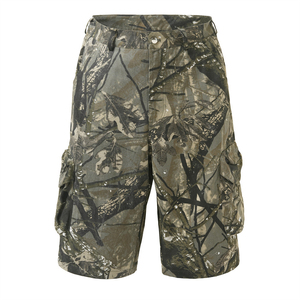 Pantalones Cortos Cargo de Camuflaje para Hombre, Estilo Bermuda, de Secado Rápido, Tela Oxford, Múltiples Bolsillos, Estilo Casual de Caza, Cierre de Botones - Product Image 1