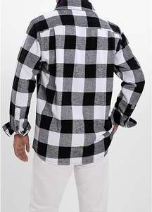 Best Quality Men's Long Sleeve Check Flannel <b>Dress</b> Shirt <b>Black</b> 100% Cotton Breathable for Spring-Great Price! - Product Image 6