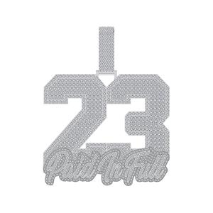 Colgante personalizado con número de joyería Hip Hop para hombre en diamantes de laboratorio de platino 950 certificado IGCI para fiestas - Product Image 1