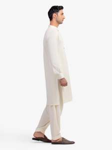 Salwar Kameez traditionnel pakistanais pour hommes, robe musulmane classique pour mariage, Eid, Jumma, bureau et usage quotidien, coupe régulière - Product Image 4