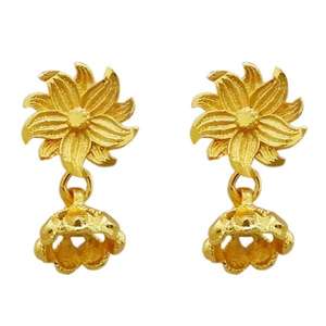 Kriaa Gold-Plated Zinc Alloy Dangler <b>Earrings</b> for Parties-1311709 <b>Cuff</b> Style - Product Image 1