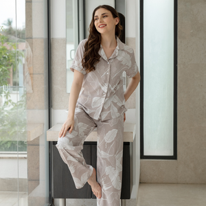 Conjunto de Pijama para Mujer al por Mayor, Ropa de Dormir de Algodón Suave, Fabricante de Pijamas con Logotipo Personalizado - Product Image 4