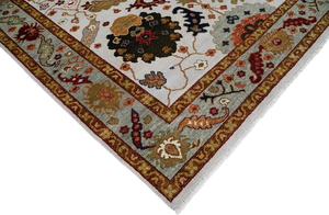 Tapis anciens noués à la main en laine de qualité 8x14 9x12 Multicolores Tapis de prière faits à la main pour la décoration du sol de la maison CR24 - Product Image 4
