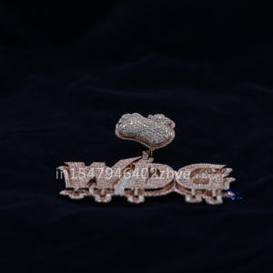 Améliorez votre look avec notre pendentif unique en or rose 14KT Labgrown Diamonds Hip Hop Fashion - Product Image 6