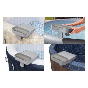 Bandeja para objetos 4 en 1 Xtras Spa Lay Z Spa gris 60337 Bestway, toallero 4 en 1 - Product Image 6