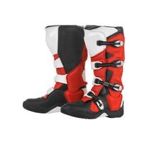 Zapatos de moto hechos a medida de alta calidad impermeables transpirables de cuero genuino plano PU invierno Motocross botón hasta la rodilla PVC