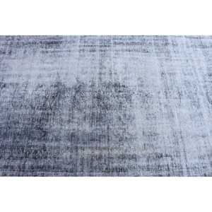 Alfombra Vintage, Alfombra de Lana Gris y Negra de 5x8 pies - Product Image 4