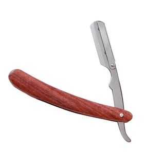 Wholesale Safety Carbon Steel <b>Single</b> <b>Blade</b> <b>Razors</b> Straight Edge Manual Shaver with Wooden Handle for Close Shaving Face Use - Product Image 3
