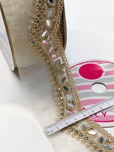 Encaje de Algodón Premium Ecológico con Bordado de Espejo para Manualidades, Uso en Prendas y Bolsos, Venta al por Mayor, Encaje Bordado de Espejo de Confianza - Product Image 5