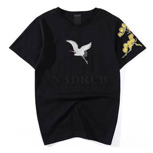 Camiseta bordada personalizada para hombre con manga corta y tela de algodón Camiseta bordada informal para hombre con diseño de logotipo - Product Image 1