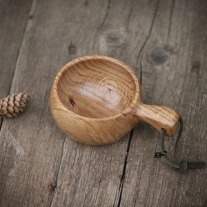 Durable Handcrafted Kuksa Wooden Mug For <b>Campers</b> Rustic Nordic Style Wooden Kuksa Cup For Daily Use for home travel <b>decor</b> - Product Image 1