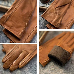 Gants en cuir pour hommes en matériau durable et facile à laver Gants en cuir décontractés anti-rides confortables et respirants avec les derniers modèles - Product Image 6