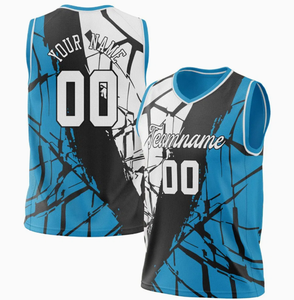 Cómoda camiseta de baloncesto con diseño de logotipo gratis Uniforme estampado de talla grande para el nombre del equipo - Product Image 2