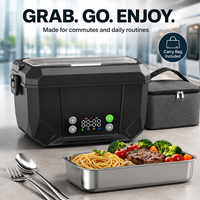 Chauffe-plat sans fil portable, boîte à lunch chauffante électrique, chauffe-bento 100W pour le travail en entrepôt