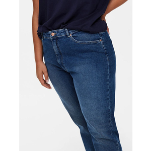 Pantalones vaqueros ajustados de tendencia para mujer con etiqueta personalizada de gran calidad, pantalones elásticos de Vaqueros cintura alta para mamá para mujer con servicio OEM - Product Image 5