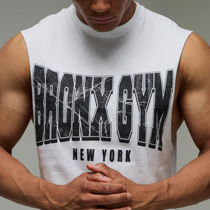 Débardeur imprimé de haute qualité pour hommes meilleur design pour le fitness taille adulte prix de gros sans manches - Product Image 4