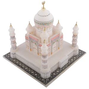 Meilleure vente artisanale en marbre blanc poli Taj Mahal Sculpture symbole de l'amour décor à la maison cadeau Souvenir - Product Image 3