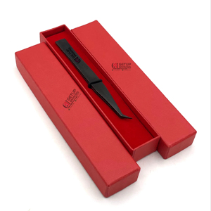 Pince à épiler pour extension de cils en acier inoxydable Plasma noir de meilleure conception Instruments de beauté avec logo personnalisé Vente en gros - Product Image 1