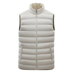 เสื้อกั๊กแจ็กเก็ตผู้ชายผ้าฝ้ายน้ำหนักเบาลายทางสำหรับฤดูใบไม้ผลิและฤดูใบไม้ร่วง - Product Image 2