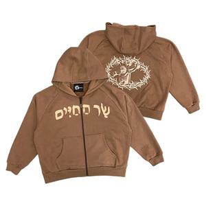 เสื้อฮู้ดดี้พิมพ์ลายตามสั่ง กันลม เคลือบ PU คุณภาพสูง ผลิตจากผ้าสแปนเด็กซ์/โพลีเอสเตอร์ สไตล์เรโทรลำลอง - Product Image 1