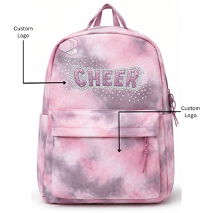 Tie-Dye Cheer <b>Backpack</b> Bling Crystal Rhinestone Decoration Cheerleading Dance Practice Bag <b>Large</b> Capacity Sports <b>School</b> <b>Backpack</b> - Product Image 5