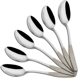 Juego de cubiertos de acero inoxidable forjado a mano de diseño único y elegante, utensilios para servir ensaladas - Product Image 5