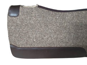 100% laine naturel gris brun cheval feutre Pad huilé véritable indien marron foncé cuir 32 "x32 taille personnalisé Logo emballage - Product Image 2