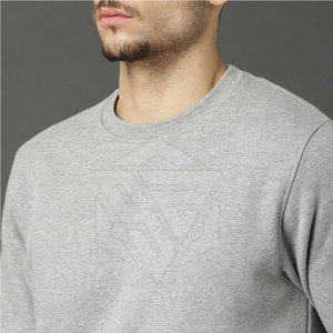 Sweatshirts pulls 100% coton grande taille pour hommes Vêtements d'hiver avec contraste de couleur Motif solide - Product Image 5